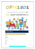 OPM1501 ASSIGNMENT 3 2023