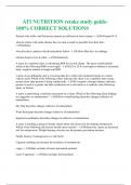 ATI NUTRITION retake study guide- 100% CORRECT SOLUTIONS