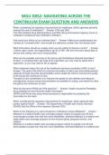 WGU D052&colon; NAVIGATING ACROSS THE  CONTINUUM EXAM QUESTION AND ANSWERS