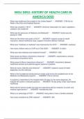 WGU D052&colon; HISTORY OF HEALTH CARE IN AMERICA D050
