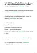 WGU C165 Integrated Physical Sciences Exam Questions and Answers &lpar;Verified Answers&rpar; Attained Grade A&plus;