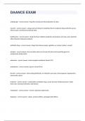 DAANCE EXAM 2023 WITH 100&percnt; CORRECT ANSWERS