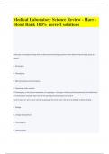  Medical Laboratory Science Review - Harr - Blood Bank 100% correct solutions
