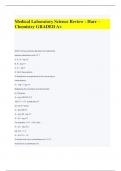 Medical Laboratory Science Review - Harr – Chemistry GRADED A+