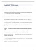 HAZWOPER Module exam 2023 with 100&percnt; correct answers