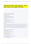 Medical Laboratory Science Review - Harr - Body Fluids Latest update 2023/2024