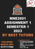 MNE2601 Assignment 1 2023 (ANSWERS)
