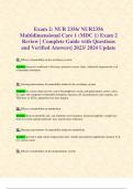 Exam 2: NUR 2356/ NUR2356 Multidimensional Care 1 (MDC 1) Exam 2 Review | Complete Guide with Questions and Verified Answers| 2023/ 2024 Update