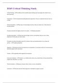 D265 Critical Thinking Study &vert; Questions and Answers with complete solution