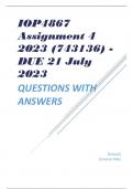 IOP4867 Assignment 4 2023 (743136) - DUE 21 July 2023