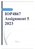 IOP4867 Assignments 4, 5 and 6 2023