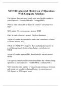 NCCER Industrial Electrician V5 Questions With Complete Solutions