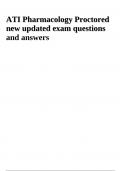 ATI Pharmacology Proctored new Updated Exam