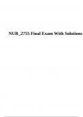  NUR_2755 Final Exam With Solutions.
