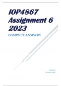 IOP4867 Assignment 6 2023