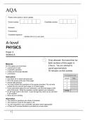 AQA A level PHYSICS Paper 3  june 2022 Actual Paper 