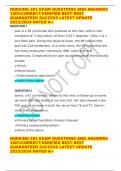 NURSING 201 EXAM QUESTIONS AND ANSWERS 100&percnt;CORRECT&sol;VERIFIED BEST BEST GUARANTEED SUCCESS LATEST UPDATE 2023&sol;2024 RATED A&plus;