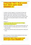 CPEG208 TNCC final exam test 2023 open book GRADED A&plus;