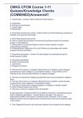 CMKG CPCM Course 1-11 Quizzes&sol;Knowledge Checks &lpar;COMBINED&rpar;Answered&excl;&excl;