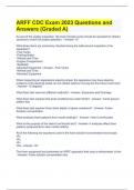 ARFF CDC Exam 2023 Questions and Answers (Graded A)