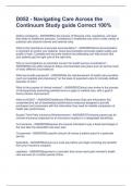 D052 - Navigating Care Across the Continuum Study guide Correct 100&percnt;