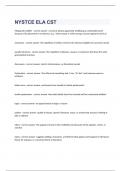 NYSTCE ELA CST exam 2023 with 100&percnt; correct answers