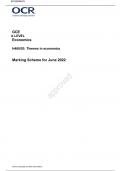 OCR GCE A LEVEL Economics  H460/03: Themes in economics  FINAL Marking Scheme for June 2022