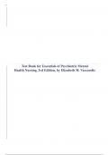 Test Bank for Essentials of Psychiatric Mental Health Nursing, 3rd Edition, by Elizabeth M. Varcarolis