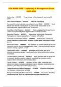 UTA NURS 4223 - Leadership & Management Exam 2023 -2024