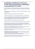 Combating Trafficking in Persons &lpar;CTIP&rpar; General Awareness 2023&lpar;2023 version&rpar;Graded To Pass&excl;&excl;