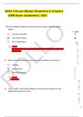 SAFe 5 Scrum Master Questions & Answers (SSM Exam cheatsheet ) 2023