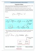 Preparation and Chemical properties of Alkene and Alkynes