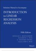 Introduction to Linear Regression Analysis 5th Edition By Douglas Montgomery, Elizabeth Peck, Geoffrey Vining (Solution Manual)