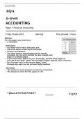 AQA   A-level ACCOUNTING Paper 1 Financial Accounting  May 2023