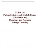 NURS 231 Pathophysiology All Module Exams (GRADED A+) Questions and Answers  Portage Learning