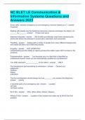 NC BLET LE Communication & Information Systems Questions and Answers 2023