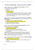 ATI PEDS Exam Questions & Answers 2022/23 Graded A+