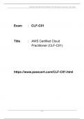 AWS Cloud Practitioner (CLF-C01) Real Dumps 2023