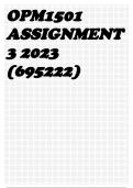 OPM1501 ASSIGNMENT 3 2023 &lpar;695222&rpar;