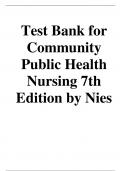  Test Bank for Community Public Health Nursing 7th Edition by Nies