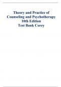 Theory and Practice of Counseling and Psychotherapy 10th Edition  Test Bank Corey