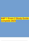 A&P 1 Exam 2 Study Guide complete 2023