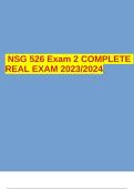 NSG 526 Exam 2 COMPLETE REAL EXAM 2023/2024