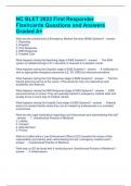 NC BLET 2023 First Responder Flashcards Questions and Answers Graded A+