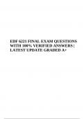 EDF 6221 FINAL EXAM QUESTIONS WITH 100% CORRECT ANSWERS LATEST UPDATE GRADED A+ (2023/2024)