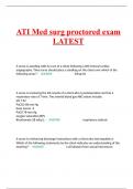 ATI Med surg proctored exam LATEST