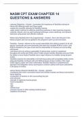NASM CPT EXAM CHAPTER 14 QUESTIONS & ANSWERS