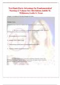 Test Bank Davis Advantage for Fundamentals Of Nursing 4th Edition Judith M&period;Wilkinson&comma; Leslie S&period; Tre