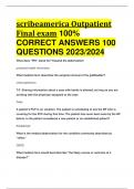 scribeamerica Outpatient Final exam 100%  CORRECT ANSWERS 100  QUESTIONS 2023/2024