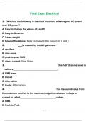 Electrical Final Exam 2022 Graded A&plus;